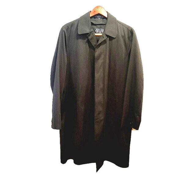 Ralph Lauren Coat Overcoat Men's 42L Quilted Removable Lining Black Workwear - Picture 1 of 16